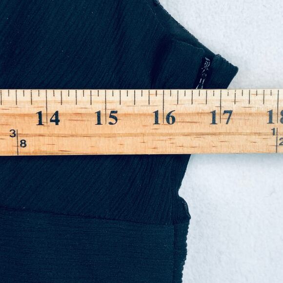 J.Crew V-Neck Front & Back Black Silk Sleeveless Cocktail Dress - Size 12 Y2K - Picture 10 of 14